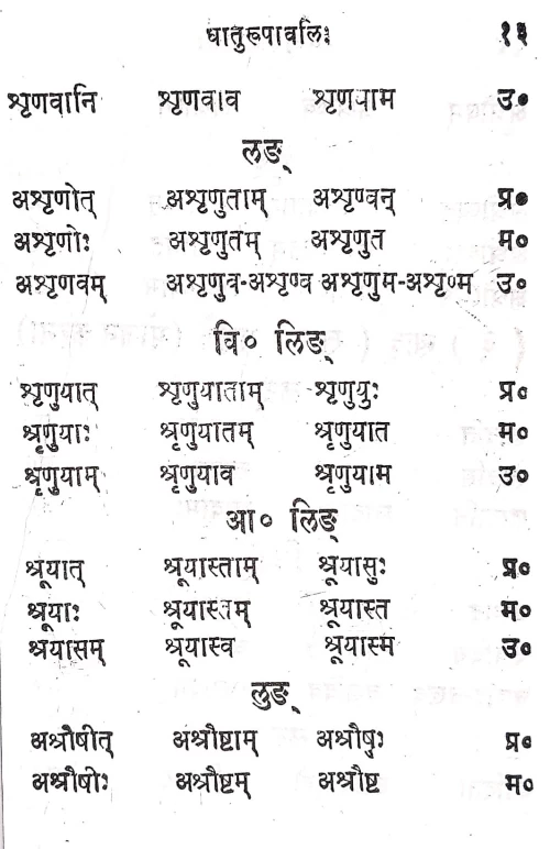 Dhatu Rupavali (Saral)